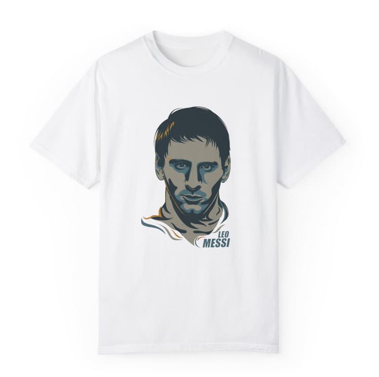 Tricou personalizat alb, copii/adulti, design Messi 1, modal, diverse marimi — 2