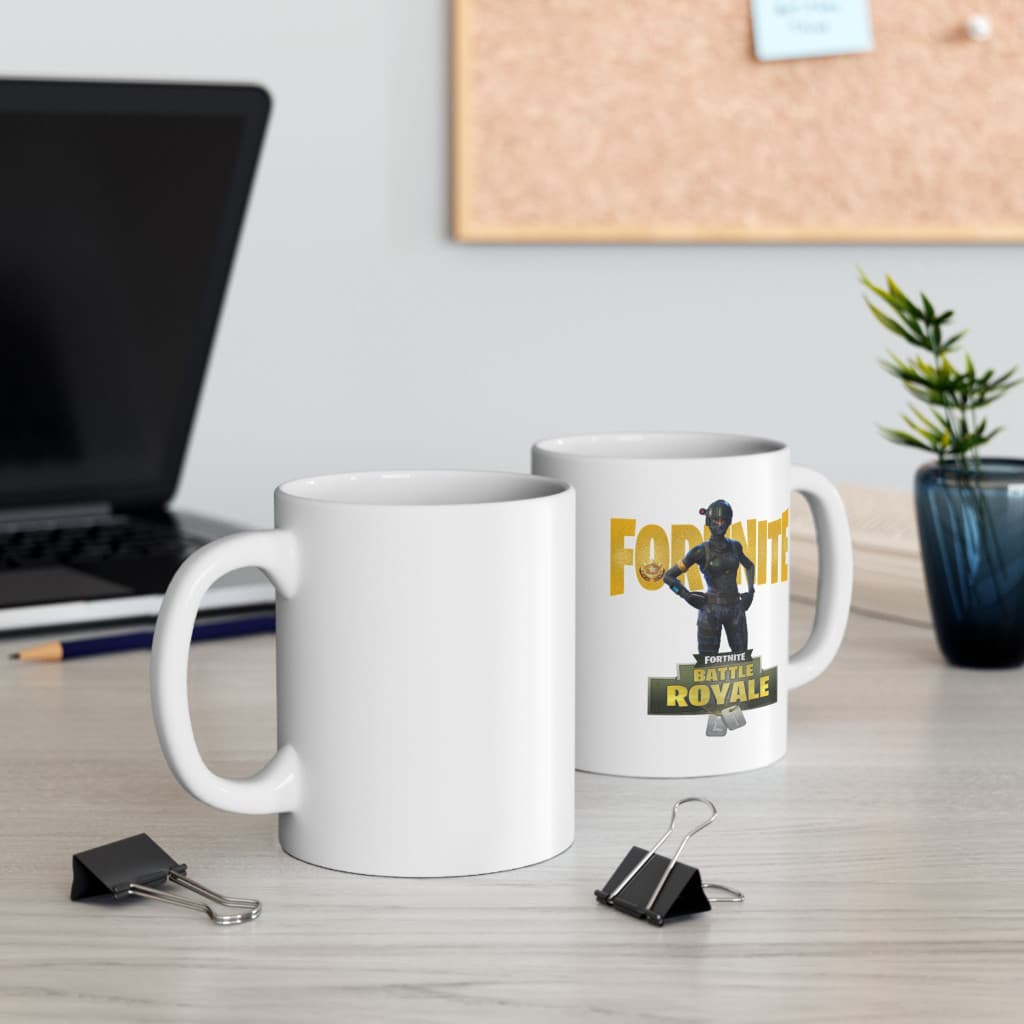 Cana ceramica personalizata, design Battle Royale, 330 ml, alba — 4