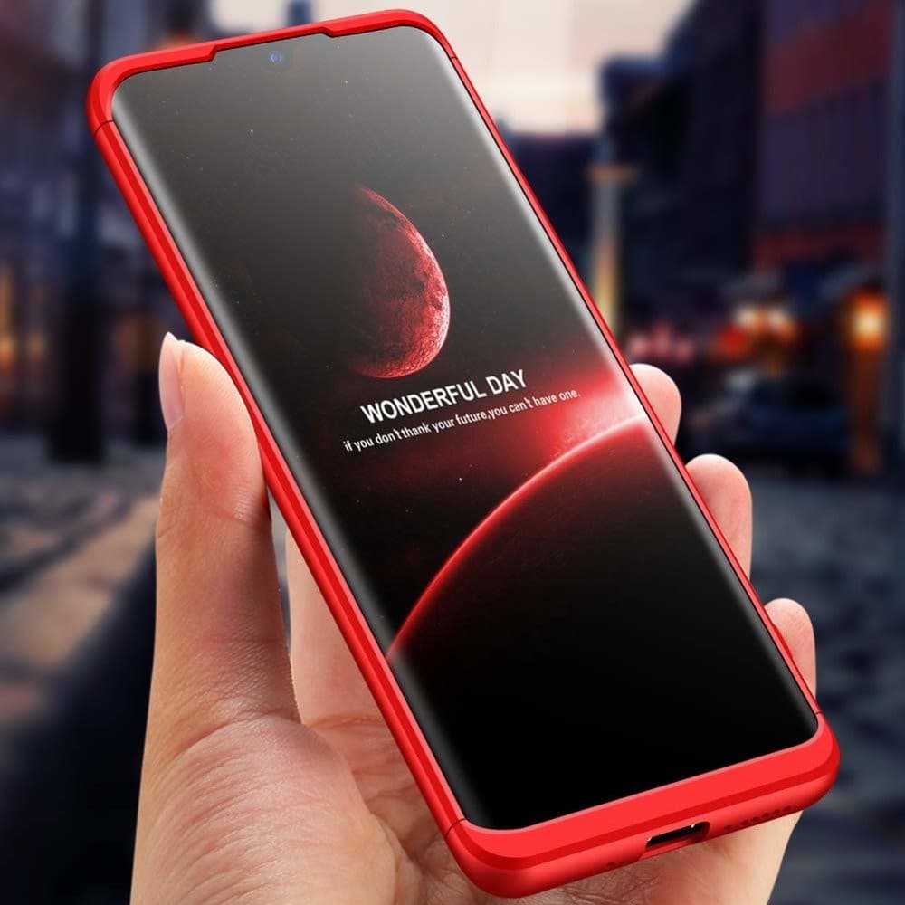 Husa Full cover GKK (fata + spate) pentru Huawei Mate 20, rosie — 6