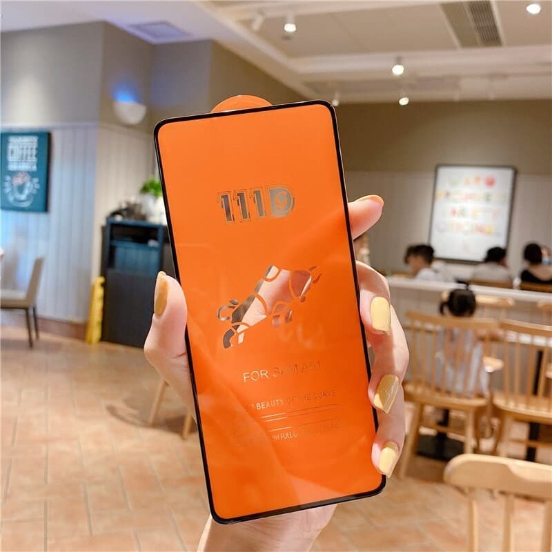 Folie de sticla Samsung Galaxy A60, Full Glue 111D, margini negre — 2
