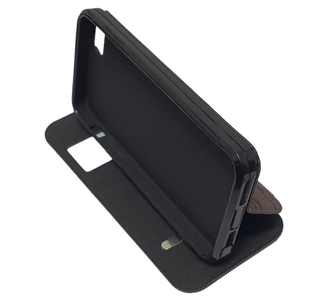 Husă protectie Apple Iphone 5/5S/SE, Tiger Case, tip carte, fereastra notificari, maro wenge — 4