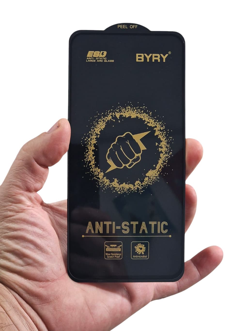 Folie sticla Xiaomi Redmi 12, BYRY Antistatic ESD, margini negre — 2