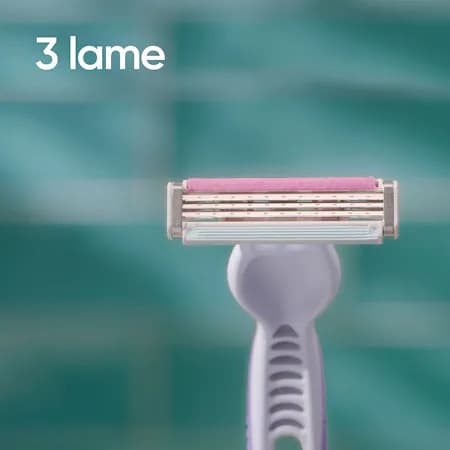 Set 4 aparate de ras Gillette Venus Colors, 3 lame, banda lubrifianta cu aloe, colorate — 4