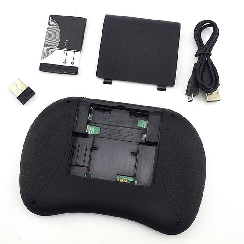 Mini tastatura Andowl Q-K07, Bluetooth + Wireless 2.4 Ghz, Touchpad, iluminare RGB, acumulator BL-5C — 6