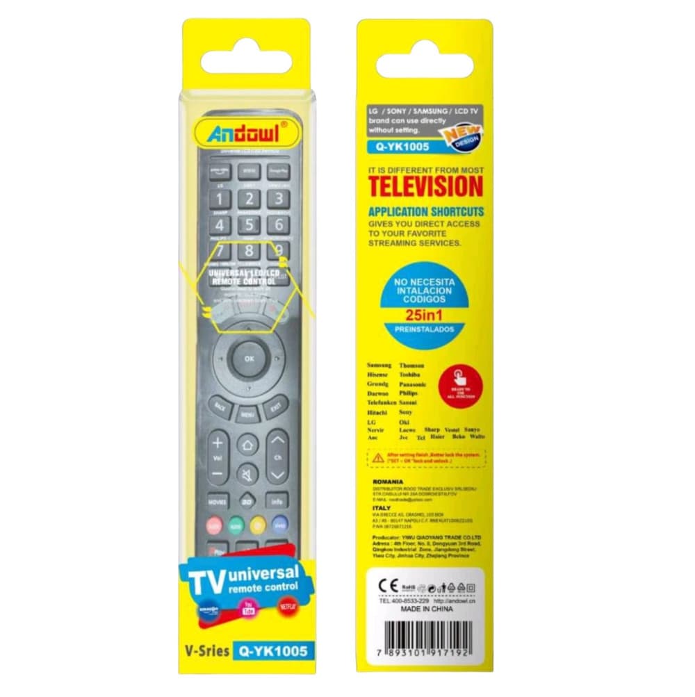 Telecomanda TV universala Andowl Q-YK1005 pentru TV LG / SONY / SAMSUNG / PANASONIC / PHILIPS etc. — 4