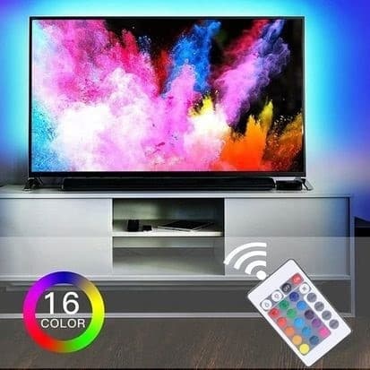 Banda LED RGB pentru TV, USB 5V, lungime 2 metri, telecomanda inclusa — 4