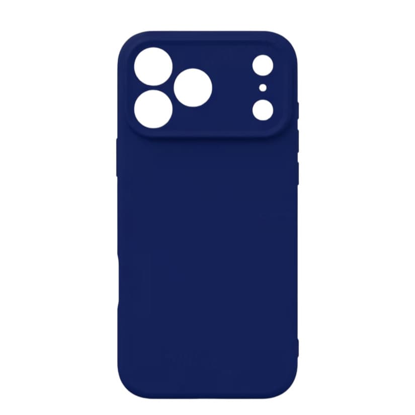 Husa Apple iPhone 17 Pro, Luxury Silicone, protectie camera, catifea in interior, albastru inchis — 2