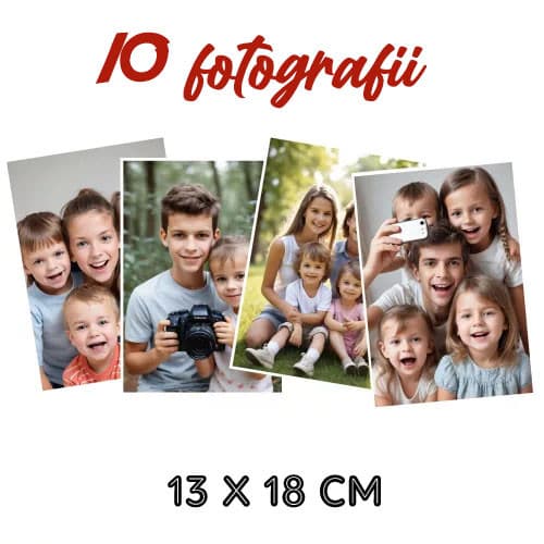 Set 10 fotografii cu imaginea ta, 13 x 18 cm