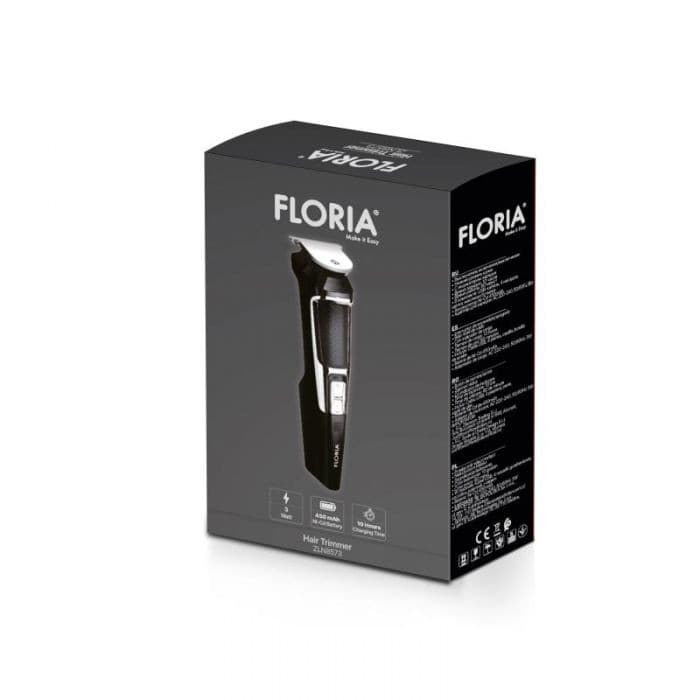 Aparat de tuns Floria ZLN8573, acumulator intern, incarcare cablu 220V, pentru par si barba, negru — 2