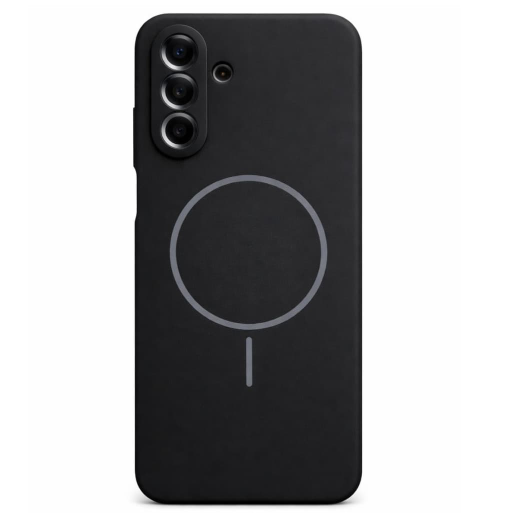 Husa Samsung Galaxy A17, Luxury Silicone Magsafe, protectie camera, catifea in interior, neagra