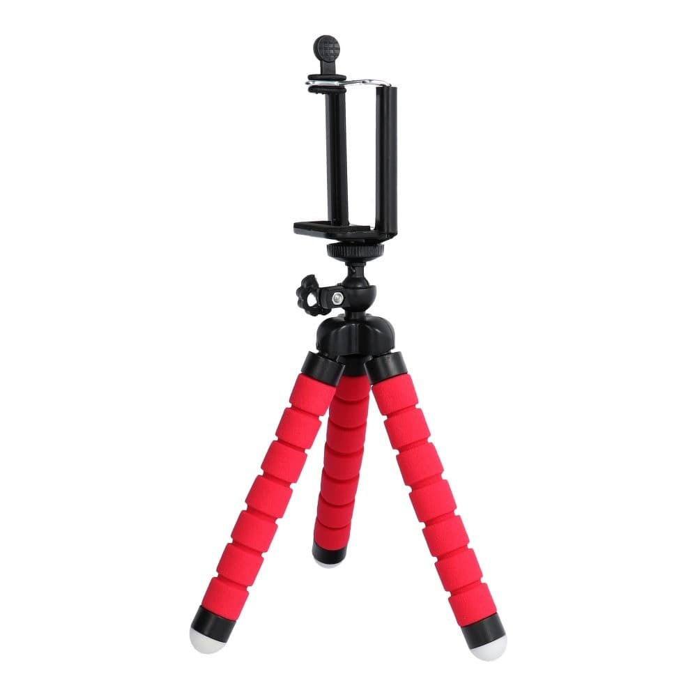 Mini trepied universal pentru telefoane si camere foto, rosu — 2