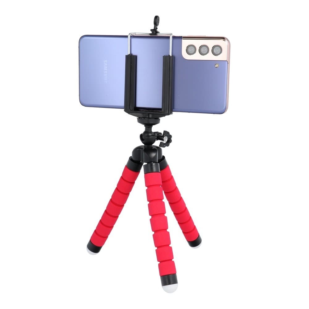 Mini trepied universal pentru telefoane si camere foto, rosu — 5