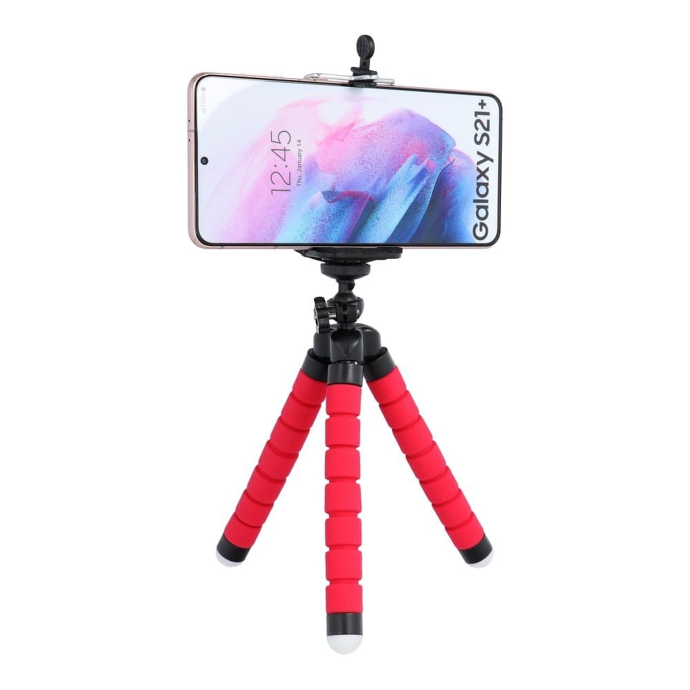 Mini trepied universal pentru telefoane si camere foto, rosu — 6