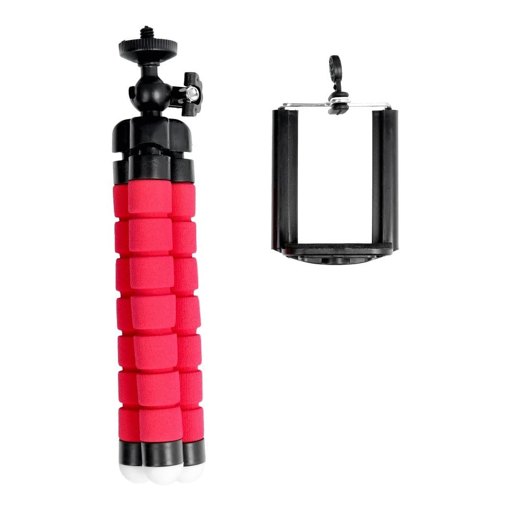 Mini trepied universal pentru telefoane si camere foto, rosu — 8