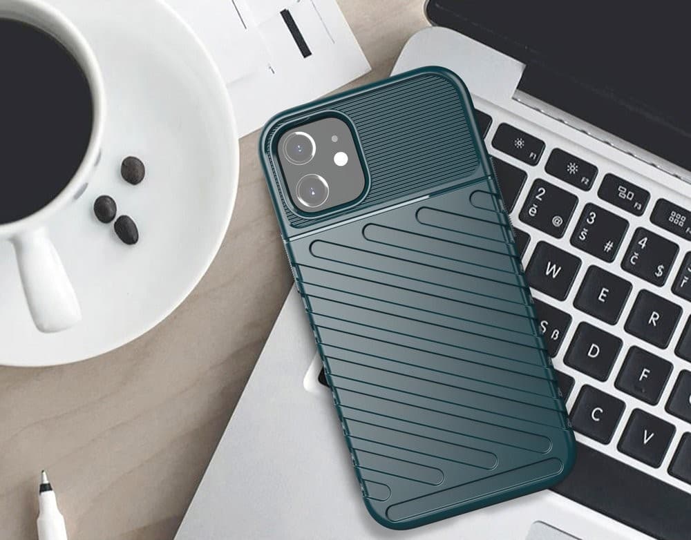 Husa Thunder Case pentru Apple iPhone 12 Pro Max, verde inchis — 2