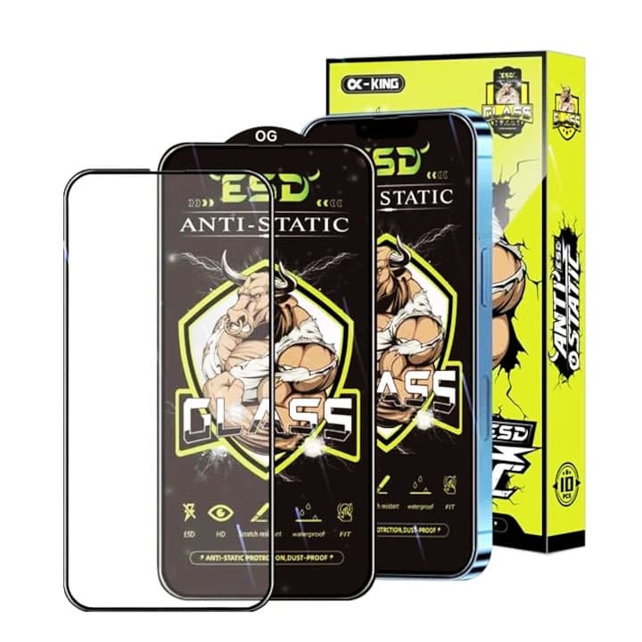 Folie sticla Apple iPhone 16e, Full Glue Bull Antistatic, ESD, margini negre — 2