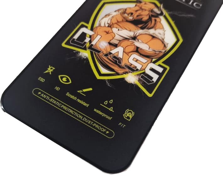 Folie sticla Apple iPhone 16e, Full Glue Bull Antistatic, ESD, margini negre — 3