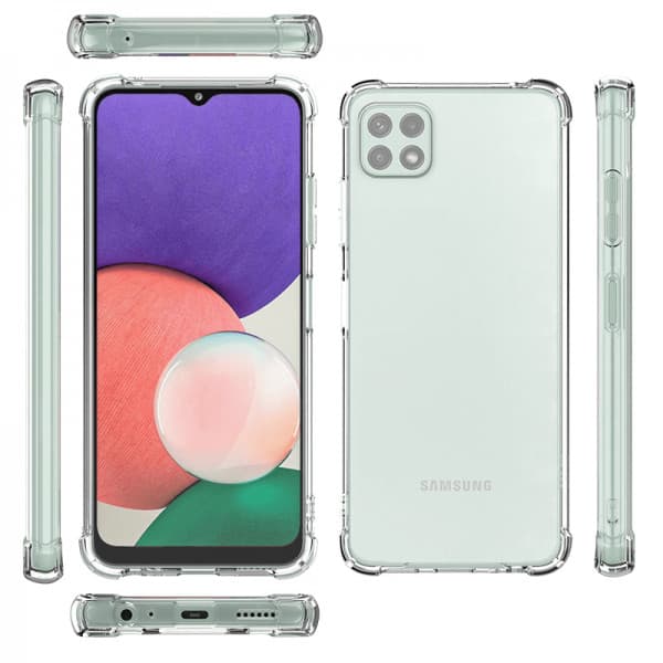 Husa Samsung Galaxy A22 5G TPU transparent, intarituri in colturi, protectie camera, grosime 1,5 mm — 2