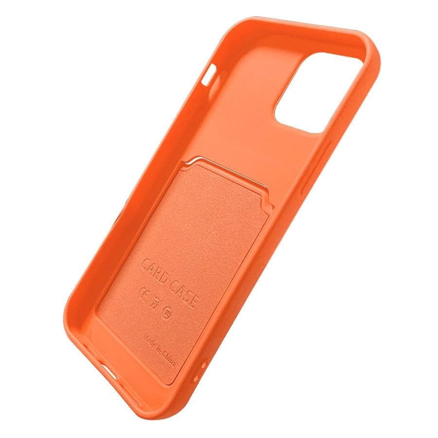 Husa protectie Card Case pentru Apple iPhone 12 Mini, buzunar pentru carduri/cartele, rosie — 4