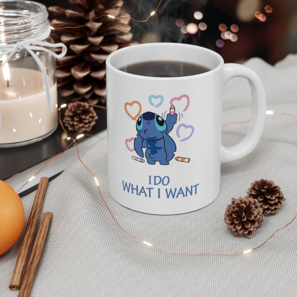 Cana ceramica personalizata, design I do what i want, 330 ml, alba — 4