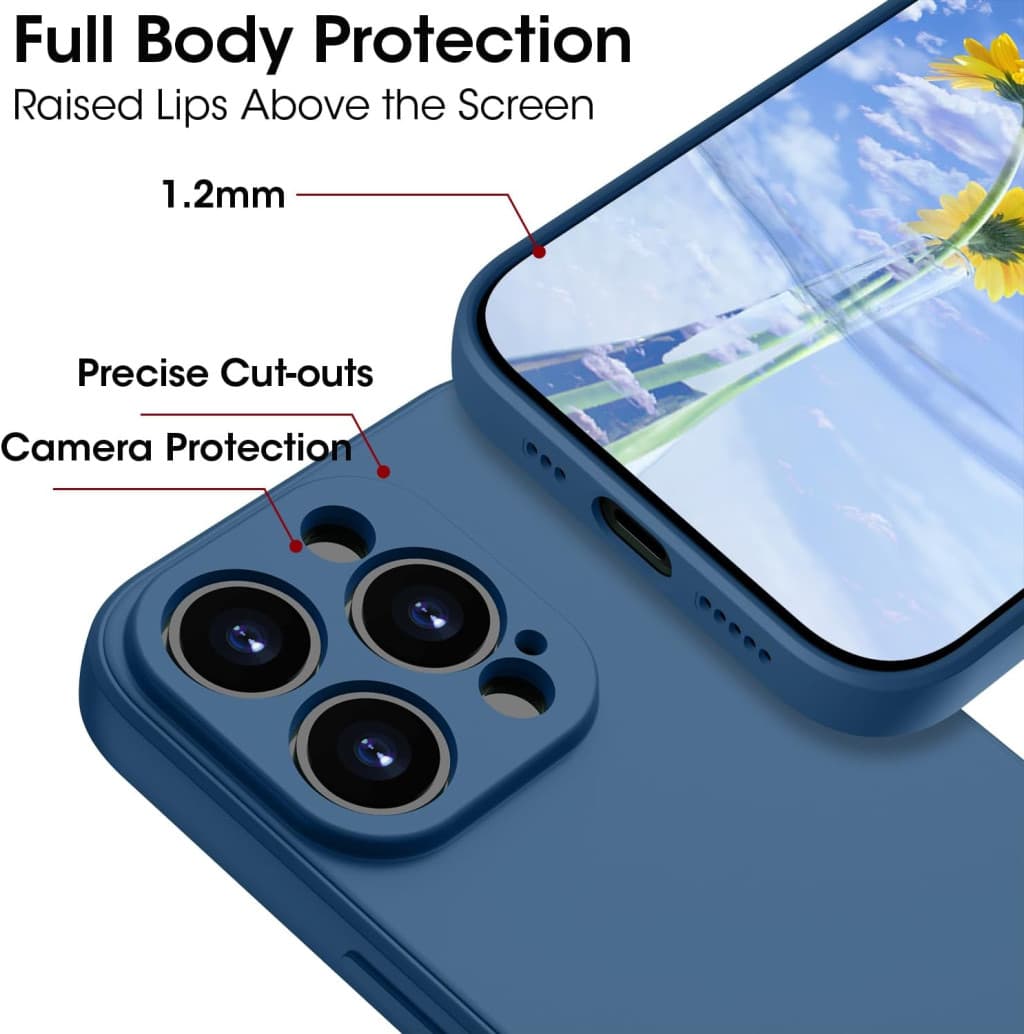 Husa Apple iPhone 13 Pro Max, Luxury Silicone, catifea in interior, protectie camere, verde inchis — 3