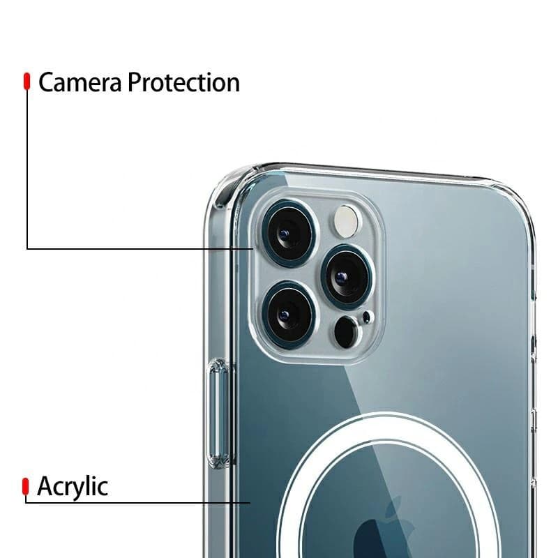 Husa de protectie pentru Apple iPhone 14 Pro Max, compatibila MagSafe, protectie camera, transparenta — 3