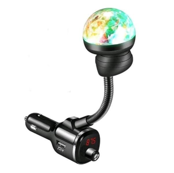 Modulator FM Bluetooth 7 in 1 DiscoLight M1, 2 x USB 2.1A, Mp3, redare USB/microSD, functie handsfree — 2