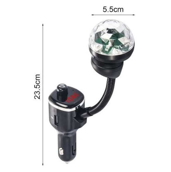 Modulator FM Bluetooth 7 in 1 DiscoLight M1, 2 x USB 2.1A, Mp3, redare USB/microSD, functie handsfree — 6