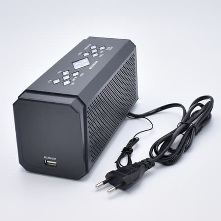 Radio AM/FM cu ceas Happy Sheep CR-8898, Ecran LED, alarma dual, negru — 2