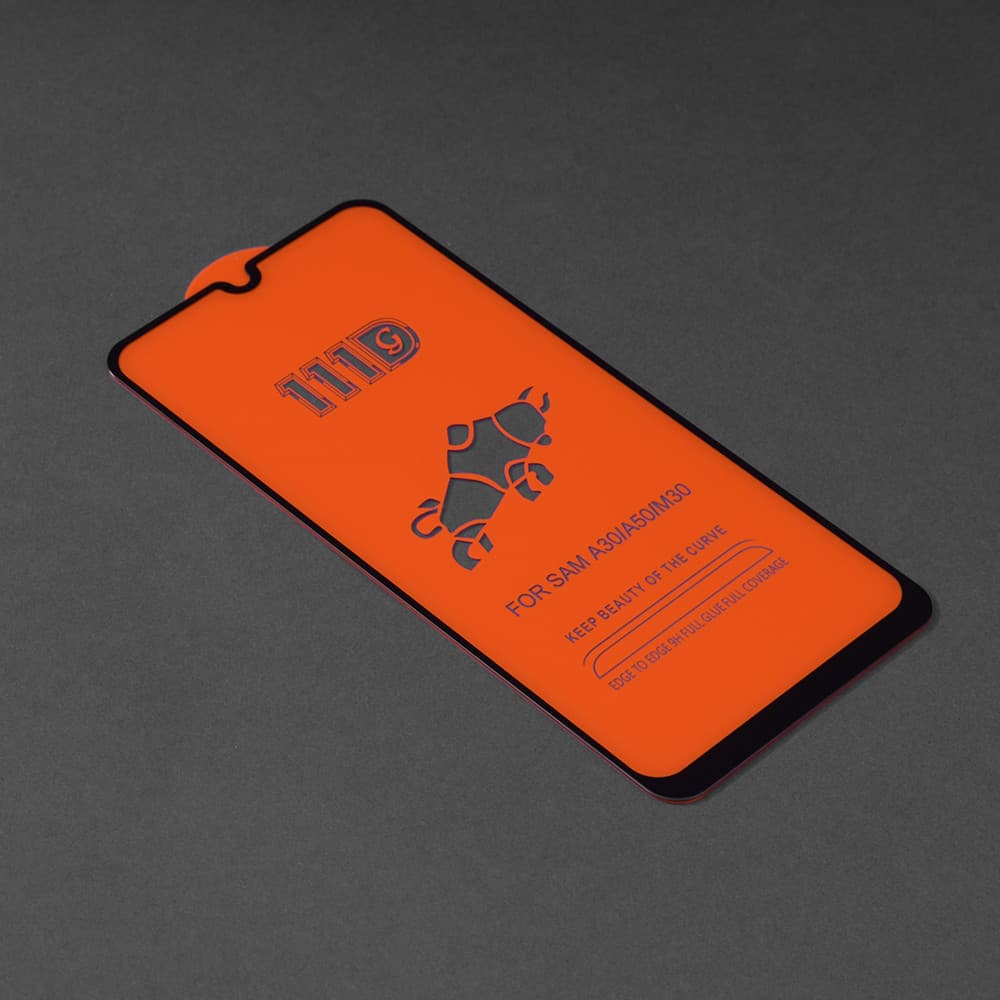 Folie de sticla Samsung Galaxy A50/A30s/A30/A20, Full Glue 111D, margini negre — 3