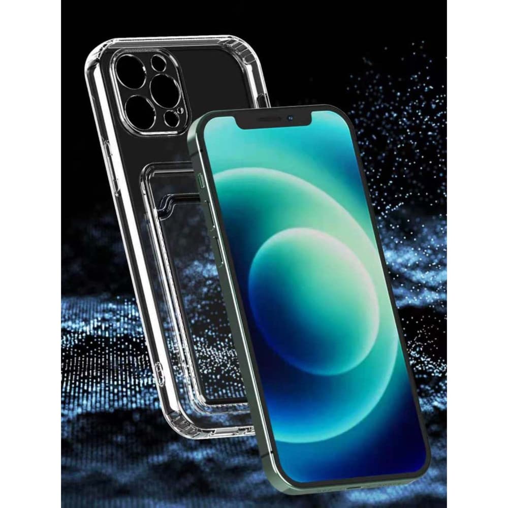 Husa Samsung Galaxy A02s, Clear Wallet, suport carduri/cartele, transparenta — 4