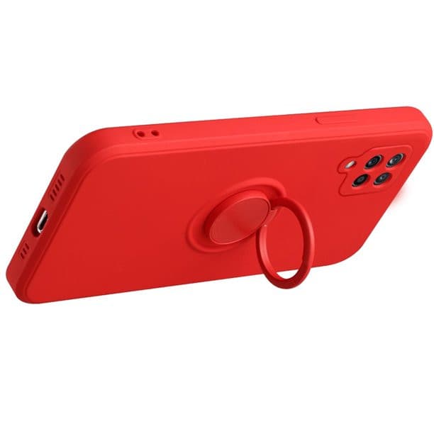 Husa protectie Finger Ring pentru Samsung Galaxy A12, rosie — 2