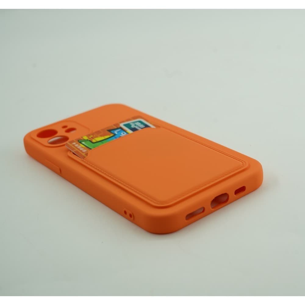 Husa Apple iPhone 12 Pro, Card Case, suport pentru carduri/cartele, portocalie — 4