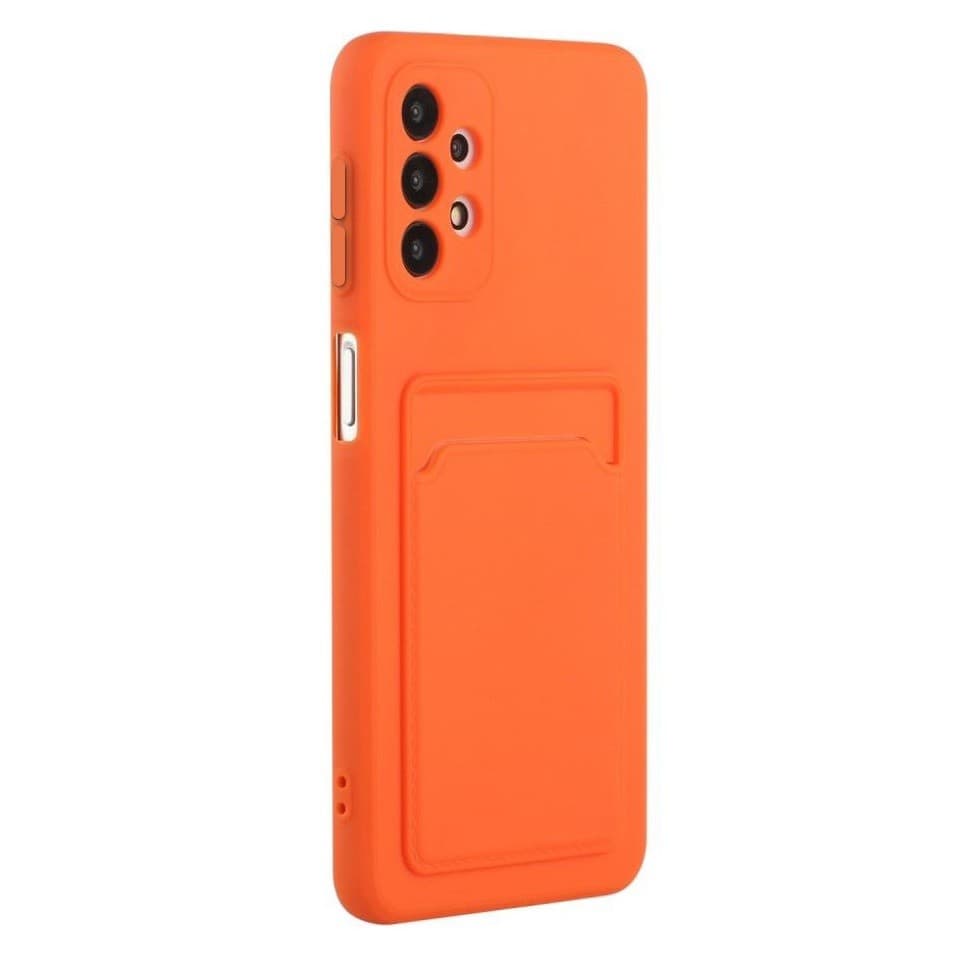 Husa protectie Card Case pentru Samsung Galaxy A52 / A52s, buzunar pentru carduri/cartele, portocalie — 4