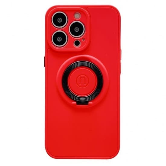 Husa protectie MagSafe TPU pentru Apple iPhone 13 Mini, protectie camere, rosie