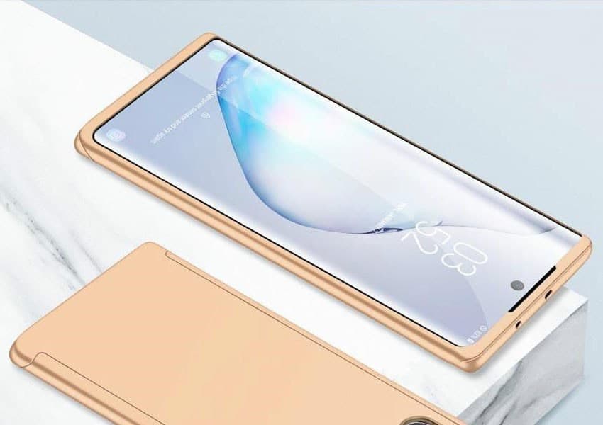 Husă Full Cover 360° pentru Samsung Galaxy A22 4G (față + spate + sticlă), aurie — 2