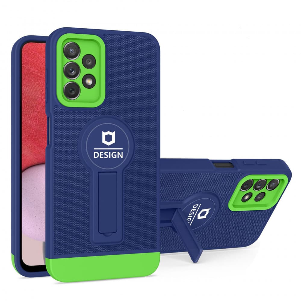 Husa Samsung Galaxy A33 5G, Armor Design, functie stand, insertie metalica pentru suport auto magnetic, albastra — 2