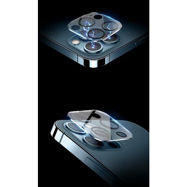 Folie de protectie pentru camera spate iPhone 14 Pro Max, transparent cu margini negre — 3