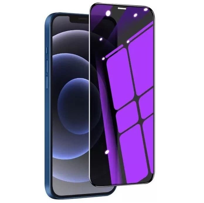 Folie sticla Apple iPhone 14 Pro, Full Glue Privacy Anti-Blue Ray, margini negre