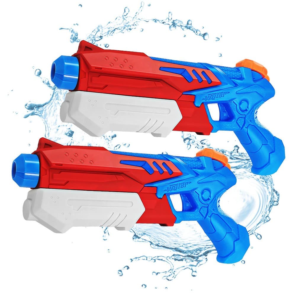 Jucarie pistol cu apa, plastic, rezervor 300 ml, 6 ani+, albastru/rosu — 4