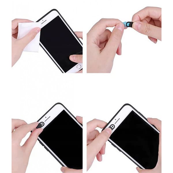Set 8 protectii camera telefon/laptop/tableta, clapa culisabila, negre — 4