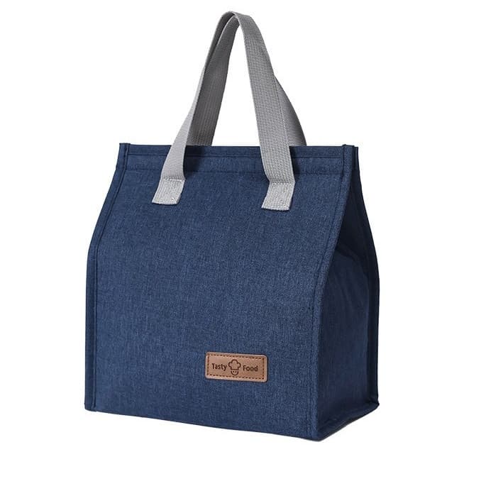 Geanta termoizolanta tip bento bag, camping cooler bag, 22.5 x 13 cm, 3.3 L, albastra