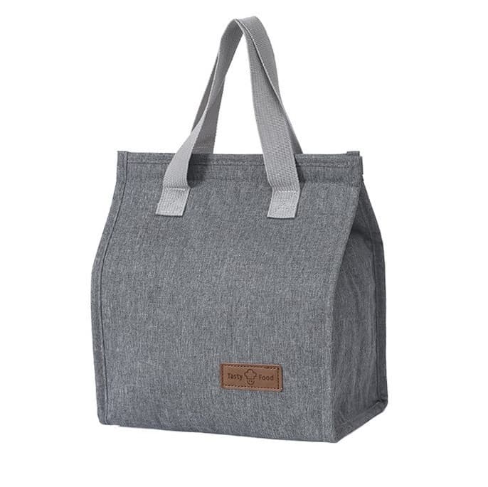 Geanta termoizolanta tip bento bag, camping cooler bag, 22.5 x 13 cm, 3.3 L, gri