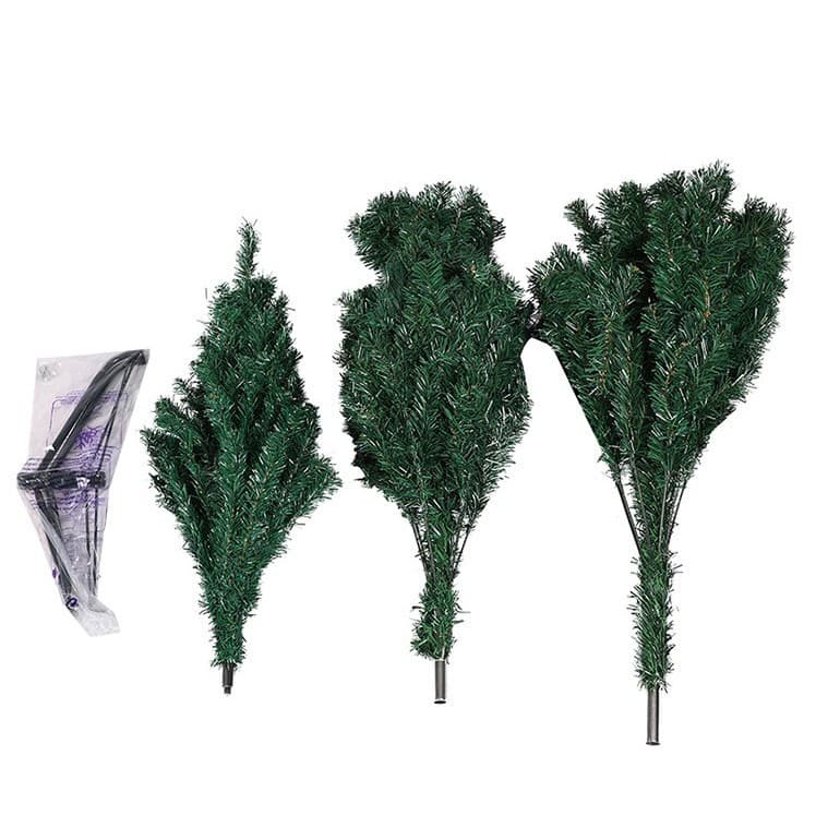 Brad artificial de Craciun, 120 cm, 240 ramuri/varfuri, plastic, interior/exterior, verde, suport inclus — 8