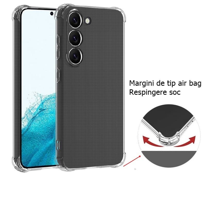 Husa Samsung Galaxy A54 5G, TPU transparent, intarituri in colturi, grosime 1,5 mm — 2
