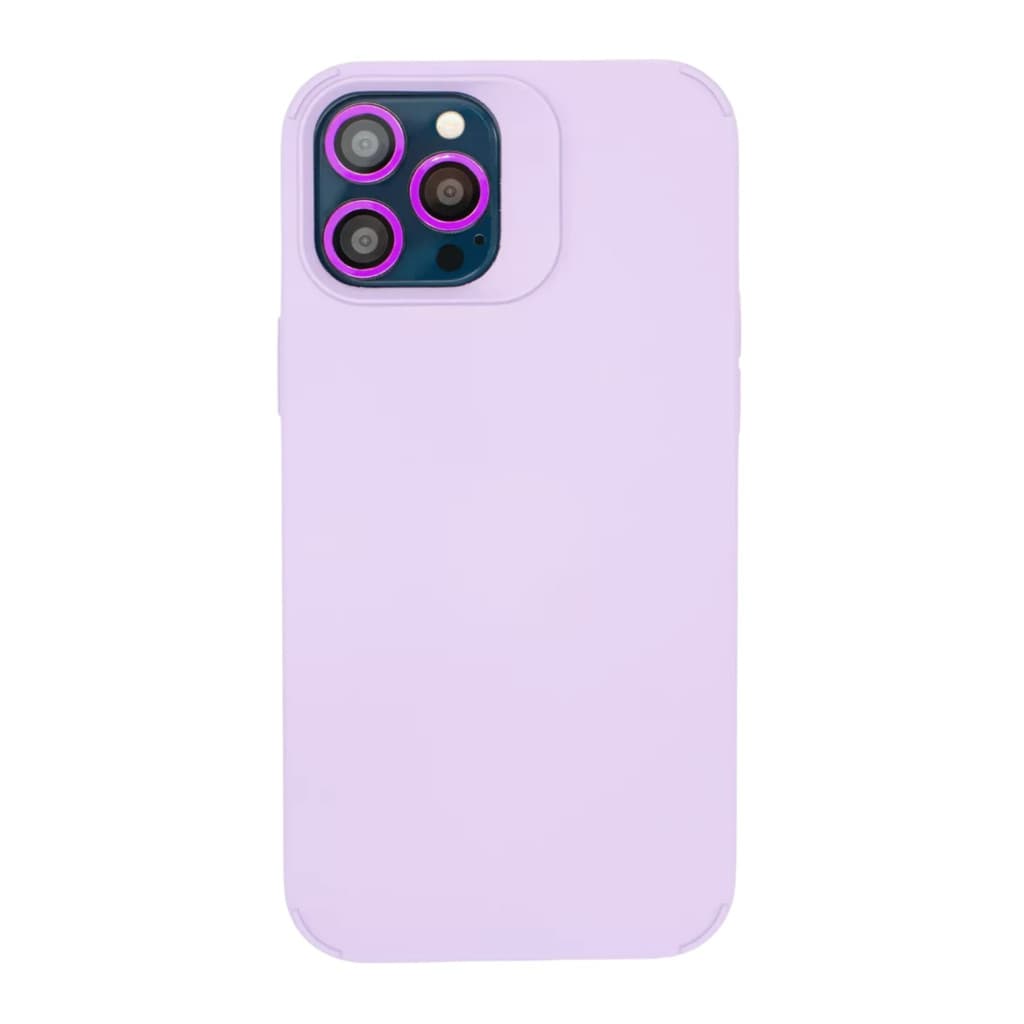Husa protectie Apple iPhone 15 Pro Max, Shockproof Silicone, catifea in interior, folii de protectie camere incluse, mov lila — 2