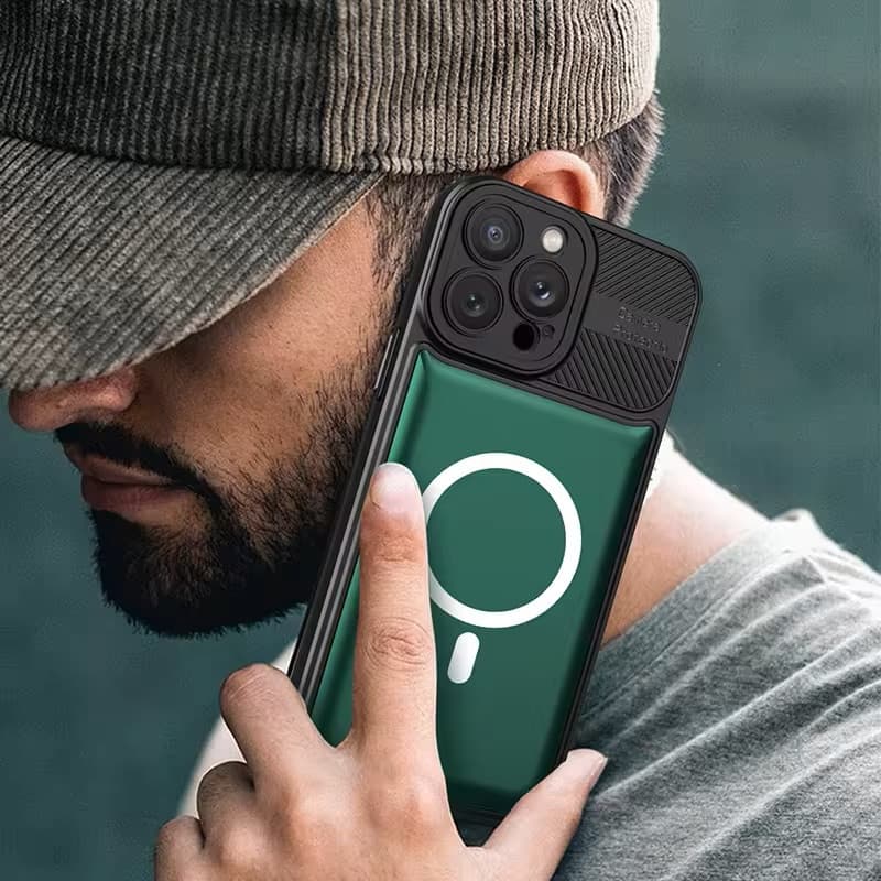 Husa Samsung Galaxy A24 4G, Urban Series, prindere suport auto magnetic, antisoc, verde inchis — 3