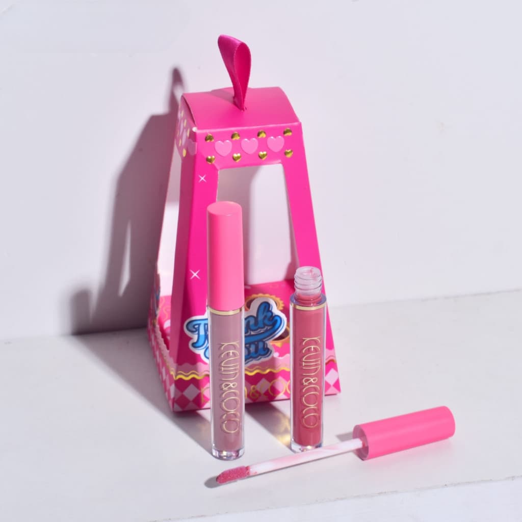 Set de buze KEVIN & COCO Cloud Bubble, 4 Lip Gloss-uri, 15.1 x 8.1 x 2 cm, Roz/Nude — 5