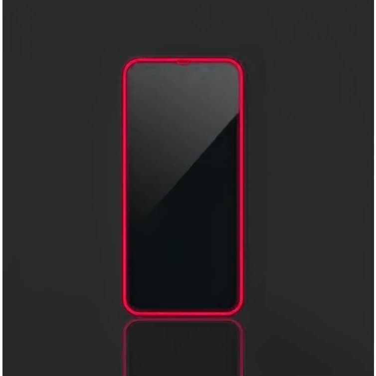 Folie sticla Apple iPhone 15, Luminous HD, margine fluorescenta, roz — 2