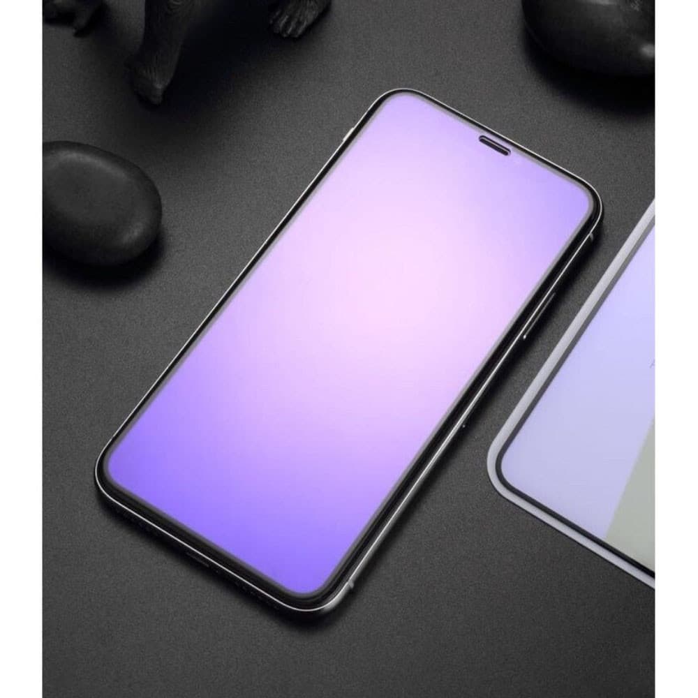 Folie de protectie Apple iPhone 15 Plus, Anti-Blue Light Ceramic, margini negre — 3